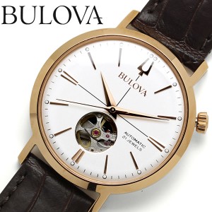 【BULOVA】 ブローバ 腕時計 メンズ 男性用 日常生活防水 自動巻き エアロジェット クラシック カーフレザー 97A136