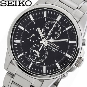 SEIKO セイコー 腕時計 メンズ クロノグラフ 日本製 ジャパンモデル 10気圧防水 ステンレス snaf03j1