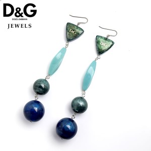 【訳あり商品】 DOLCE＆GABBANA D&G ドルチェ＆ガッバーナ ドルガバ JEWELS ピアス エレガント ゴージャス ブルー レディース ブランド D