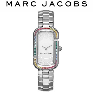 MARC JACOBS マークジェイコブス 腕時計 ウォッチ レディース 女性用 クオーツ 5気圧防水 スクエア カラフル ラインストーン mj3534