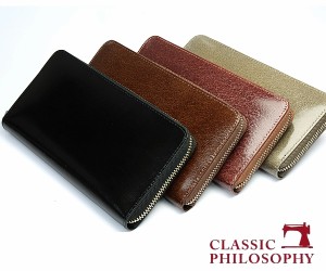 CLASSIC PHILOSOPHY クラシックフィロソフィー イビザレザー ラウンドジップ式 長財布 メンズ 牛革 本革　wallet-khz1