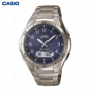 送料無料 カシオ CASIO チタン電波ソーラー腕時計 通販限定モデル WVA-M640TD-2AJF アナログ 時計 防水 10気圧 ウェーブセプター