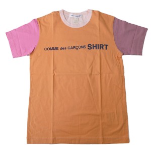 コムデギャルソン COMME des GARCONS SHIRT Tシャツ トップス メンズ W28120 フロントロゴ ブロックパネル 半袖