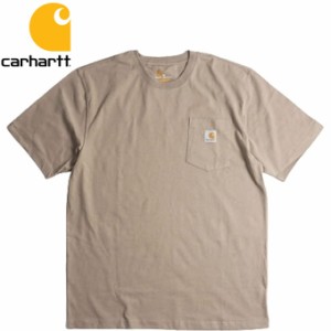 ＜送料無料＞カーハート Tシャツ K87-DESERT 半袖 ポケット付き クルーネック 丸首 メンズ ワークウェア オーバーサイズ Carhartt