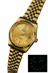 送料無料 エルジン/ELGIN 自動巻き 腕時計 ゴールドIPメッキ FK1428G-G