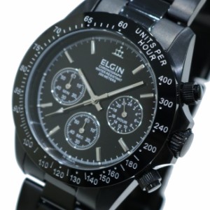 送料無料 エルジン/ELGIN クロノグラフ 20気圧防水 メンズ腕時計 FK1059B-W