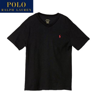 ＜送料無料＞ポロ ラルフローレン ボーイズサイズ Tシャツ 323832906008 RL BLACK 半袖 トップス  Vネック POLO RALPH LAUREN