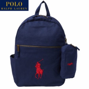 送料無料 ポロ ラルフローレン ジュニア リュック 9AR071 BCV ポーチ付 バックパック デイバッグ POLO Ralph Lauren