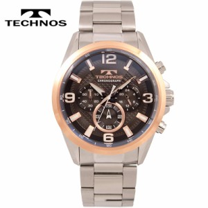 【送料無料】TECHNOS/テクノス クオーツ 10気圧防水 クロノグラフ メンズ 腕時計 T8A60PE