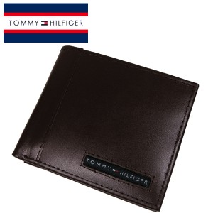 送料無料 トミーヒルフィガー 財布 31TL25X023-200Brown 二つ折財布 メンズ財布