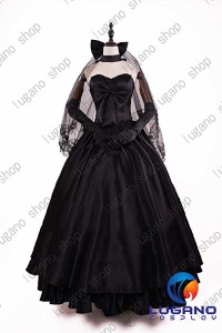 Fate Saber セイバー ウェディングドレス アルトリア ペンドラゴン 黒 風 コスプレ衣装　 完全オーダメイドも対応可 
