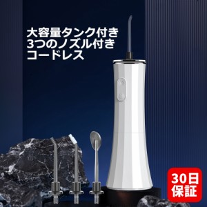 ジェットウォッシャー口腔洗浄器 ウォーターフロス 口腔洗浄機 電動歯ブラシ USB充電式 充電ケーブル付き 風呂 フロス マウスウォッシャ