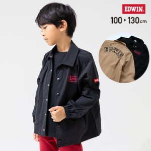 エドウィン コーチジャケット ベビー キッズ 子供服 長袖 ロゴ 男の子 女の子 アウター ジャンパー EDWIN 秋 100 110 120 130cm