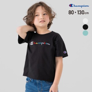 チャンピオン 半袖 Tシャツ ベビー キッズ 子供服 champion 男の子 女の子 ロゴ ワッペン 夏 80 90 100 110 120 130cm [M便 1/2]