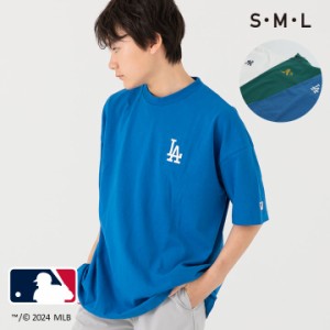 MLB 半袖 Tシャツ メンズ レディース ロゴ トップス ヤンキース アスレチックス ドジャース 刺繍 ワッペン 夏 S M L [M便 1/1]