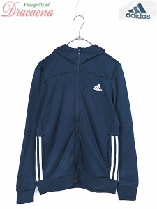 レディースジャージ古着 adidas アディダス エキップメント ロゴ 紺 クライマライト ライン パーカー ジャージ S位の通販はau