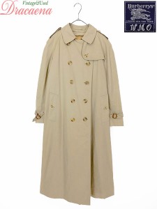 古着 レディース コート BURBERRY バーバリー チェック ライナー付き トレンチ コート ダブルブレスト ベージュ ロング アウター