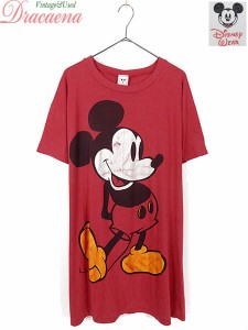 古着 レディース Tシャツ USA製 ミッキーマウス Mickey キャラクター Disney ビッグ プリント Tシャツ L位 古着の通販は