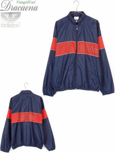 古着 ジャケット 80s adidas アディダス BIG リフレクター ロゴ ナイロン ジャケット ブルゾン 裏地メッシュ XL位 古着の