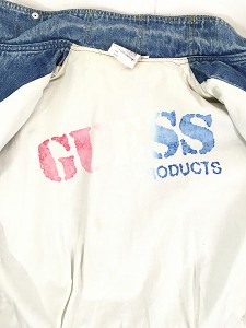 レディース 古着 80s GUESS 2way 変形 デザイン デニム ジャケット Gジャン S 古着の通販はau PAY マーケット