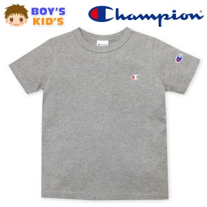 【送料無料】男児 キッズ Champion/チャンピオン 綿100％ 半袖 Tシャツ 子供服 男の子 110cm a120cm 130cm a-1908b-gy【メール便対応】