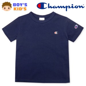 【送料無料】男児 キッズ Champion/チャンピオン 綿100％ 半袖 Tシャツ 子供服 男の子 110cm 120cm 130cm a-1908c-nv【メール便対応】