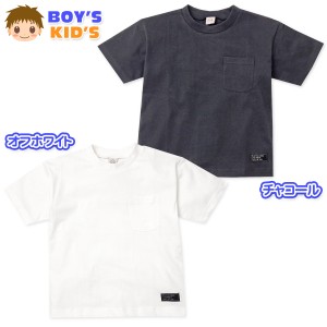 【送料無料】男児 キッズ 本体綿100％ 半袖 Tシャツ 胸ポケット ワッペン 子供服 男の子 110cm 120cm 130cm jt-0210【メール便対応】