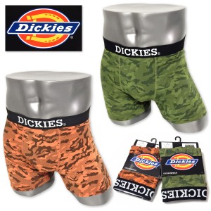 【送料無料】紳士 メンズ ボクサー パンツ Dickies 前閉じ 綿混 迷彩柄 伸縮性 アンダーウェア 下着 yg-1130【メール便対応】