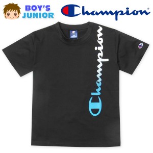 【送料無料】男児 ジュニア ポリエステル天竺 半袖 Tシャツ Champion/チャンピオン 吸水速乾 ストレッチ 子供服 男の子 140cm 150cm 160c