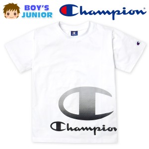 【送料無料】男児 ジュニア ポリエステル天竺 半袖 Tシャツ Champion/チャンピオン 吸水速乾 ストレッチ 子供服 男の子 140cm 150cm 160c