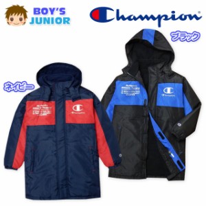 子供服 男の子 アウター フルジップ ハーフ コート Champion チャンピオン 中綿 裏フリース 着脱式フード 男児 ジュニア