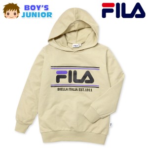 【送料無料】男児 ジュニア ミニ裏毛 長袖 スウェット パーカー FILA/フィラ ロゴプリント 薄手 子供服 男の子 140cm 150cm 160cm td-035