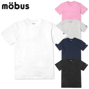 【送料無料】紳士 メンズ 天竺 半袖 丸首 Tシャツ インナー mobus/モーブス 綿100％ 綿混 刺繍ワッペン アンダーウェア 肌着 下着 M L LL