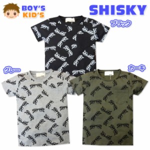 【送料無料】子供服 男の子 Tシャツ 半袖 SHISKY シスキー 胸ポケット メガネ 総柄 男児 キッズ【メール便対応】