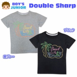 【送料無料】子供服 男の子 Tシャツ 半袖 綿100％ ネオンプリント 男児 ジュニア 【メール便対応】