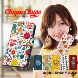 AQUOS Xx/Xx-Y 404SH ケース 手帳型 スマホケース デザイン Chupa Chups チュッパチャプス アクオス Softbank ソフトバンク ワイモバイル