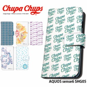AQUOS sense6 SHG05 ケース 手帳型 アクオスセンス6 カバー デザイン Chupa Chups チュッパチャプス
