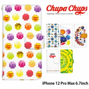 iPhone 12 Pro Max 6.7inch ケース 手帳型 デザイン Chupa Chups チュッパチャプス