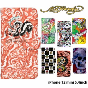 iPhone 12 mini 5.4inch ケース 手帳型 デザイン ED HARDY エドハーディー