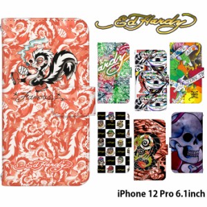 iPhone 12 Pro 6.1inch ケース 手帳型 デザイン ED HARDY エドハーディー