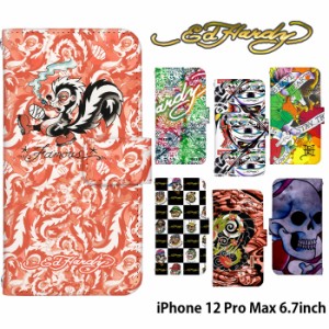 iPhone 12 Pro Max 6.7inch ケース 手帳型 デザイン ED HARDY エドハーディー