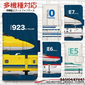 BASIO4 KYV47 ケース 手帳型 ベイシオ4 カバー デザイン 新幹線JR東日本