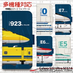 Galaxy S22 Ultra SCG14 ケース 手帳型 ギャラクシーs22 ウルトラ カバー デザイン 新幹線JR東日本