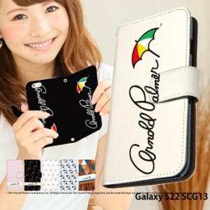 Galaxy S22 SCG13 ケース 手帳型 ギャラクシーs22 カバー デザイン アーノルドパーマー公認