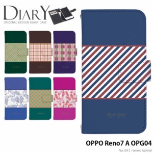 OPPO Reno7 A OPG04 ケース 手帳型 オッポ レノ7a reno7a カバー デザイン かわいい ramro kamal
