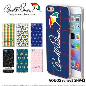 AQUOS sense2 SHV43 ケース スマホケース au アクオス カバー デザイン アーノルドパーマー arnold palmer