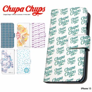 iPhone 15 ケース 手帳型 iphone15 アイフォン15 アイホン15 カバー デザイン Chupa Chups チュッパチャプス