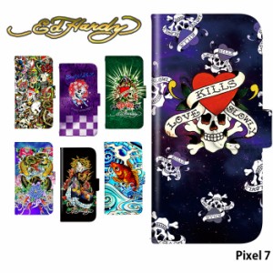 Pixel 7 ケース 手帳型 ピクセル7 カバー デザイン ED HARDY 正規品 エドハーディー