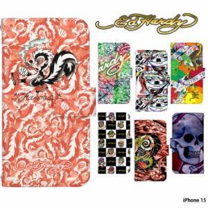 iPhone 15 ケース 手帳型 iphone15 アイフォン15 アイホン15 カバー デザイン ED HARDY 正規品 エドハーディー