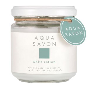 アクア シャボン AQUA SAVON フレグランスジェル ホワイトコットンの香り 140g  ルームフレグランス 芳香剤